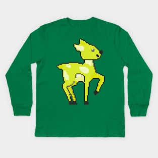 Pixel Art Parade Mouse Deer Kids Long Sleeve T-Shirt